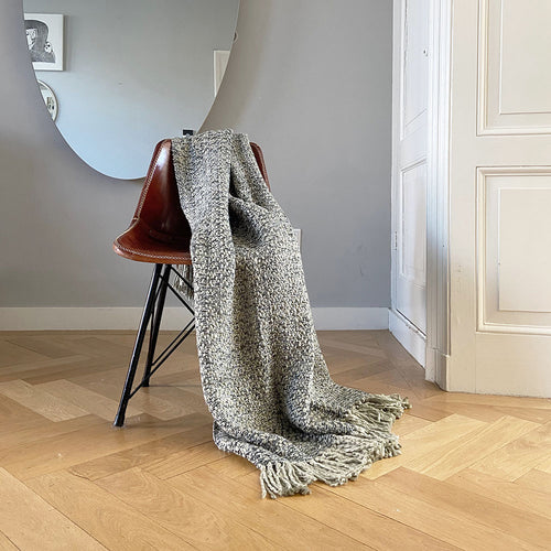 Malagoon plaid Zand - beige melee - 125x150cm