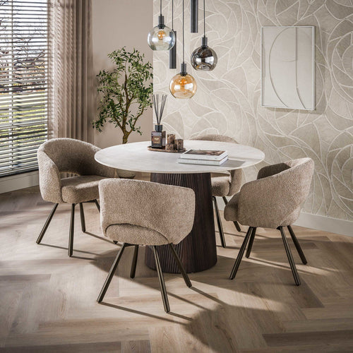Giga Meubel Eettafel Ceramo Centro Taj Mahal – Rond – Keramiek – Ø120 cm