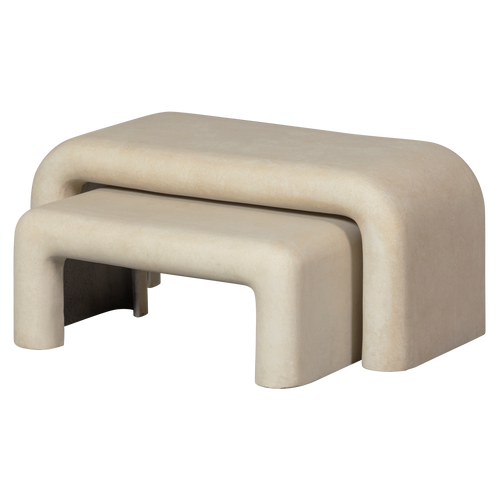 WOOOD salontafels Stani - Naturel - 40x92x42 - Set van 2