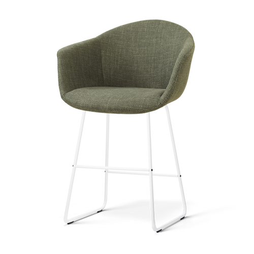 Nolon Nino-Otis barkruk forestgroen - wit onderstel - 65 cm - vtwonen shop