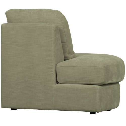 vtwonen 1-zits bank element ronde hoek links Family - Polyester - Groen - 85x93x98