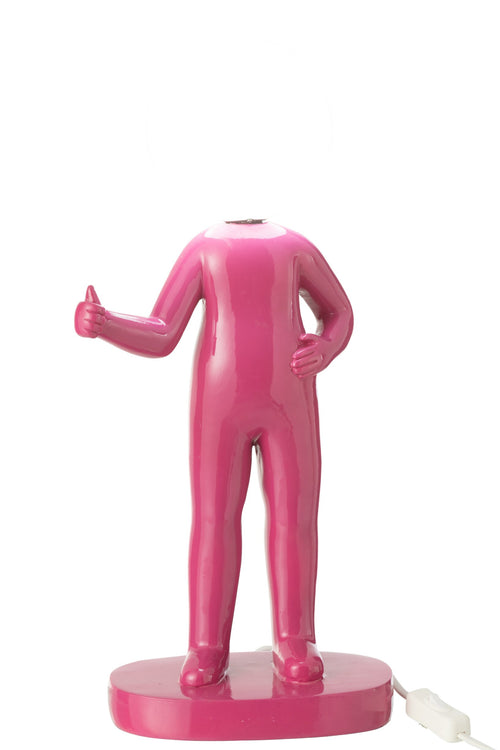 J-Line tafellamp Duim Hars - kunststof - roze