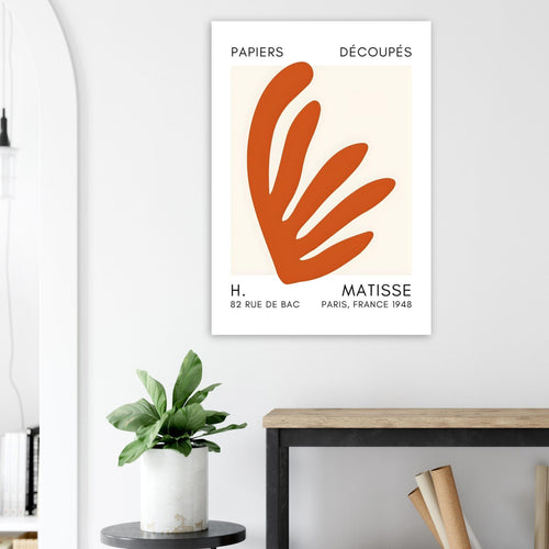 Artfulprints Poster Matisse – Aquatic impression orange   - A4 21x29.7 cm - Oranje