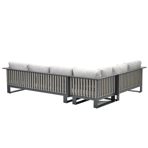 Garden Impressions loungeset Gabon hoek taupe - 4-delig