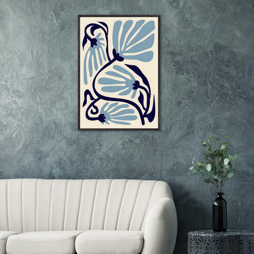 Artfulprints Poster Matisse – Ode to a turquoise flower   - 50x70 cm - Turquoise