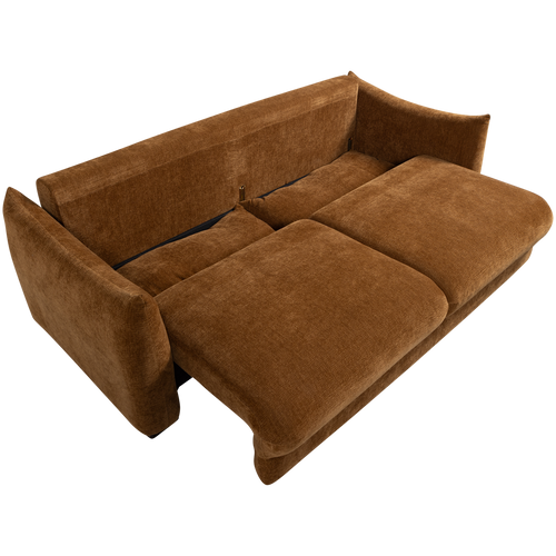 WOOOD 3-zits slaapbank Jonne - Chennile - Bruin - 92x233x105 - vtwonen shop