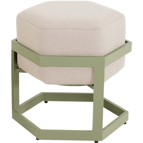 Lesli Living voetenbank Esagono - groen - 48x41,5x47,5cm