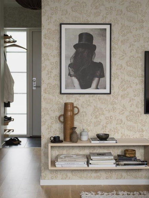 Borastapeter behang bloemen beige - 53 cm x 11.2 m - 660134 - vtwonen shop