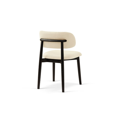 Set van 2 fluwelen stoelen Evan flueel ivoor - 51x49.5x77cm