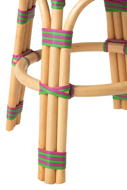 J-Line kruk Geo - riet - roze/groen - 2 stuks