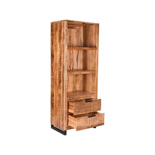 LABEL51 Boekenkast Glasgow - Bruin Mangohout - 70x45x185cm