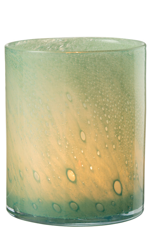 J-Line theelichthouder Jade - glas - groen - large