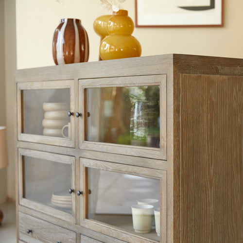 Tikamoon Eikenhouten buffetkast 110 cm - Grijs - vtwonen shop