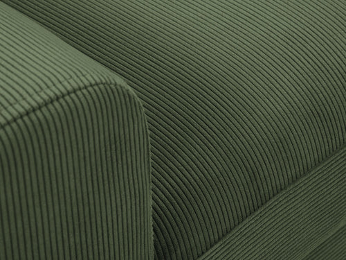 Cosmopolitan Design Converteerbare hoekbank rechts met opbergdoos Kyoto 4-zits, ribfluwelen, flessengroen - 145x241x88cm