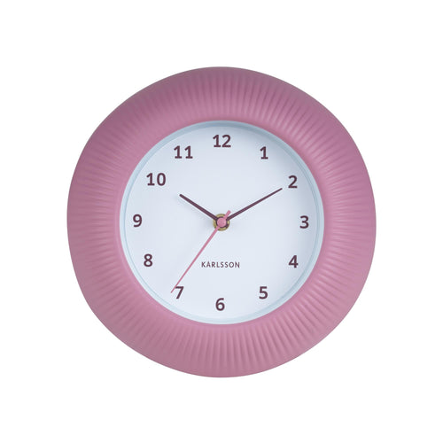 Karlsson wandklok Tender Rib - roze - Ø25cm - vtwonen shop