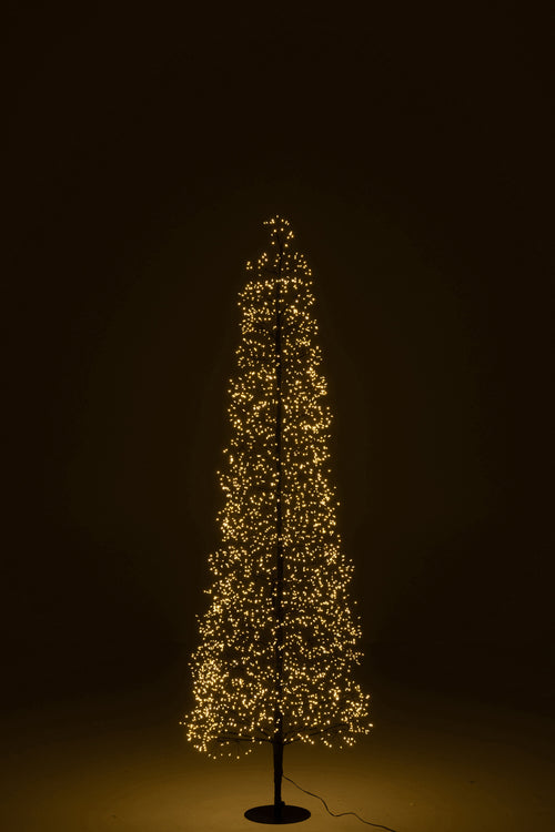 J-Line decoratie Boom - warm witte - ijzer - zwart - large - LED lichtjes - vtwonen shop