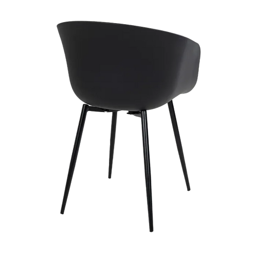 Artichok Liloe kunststof tuinstoel zwart met armleuningen - vtwonen shop