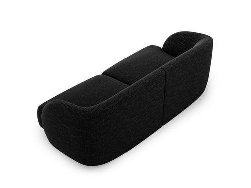 Micadoni Bank Miley 2-zits, structurele stof antraciet - 90x180x70cm