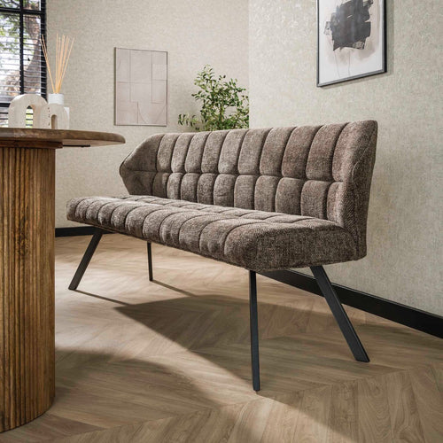 Giga Meubel Eetkamerbank Raster - Taupe - 180x59x84cm