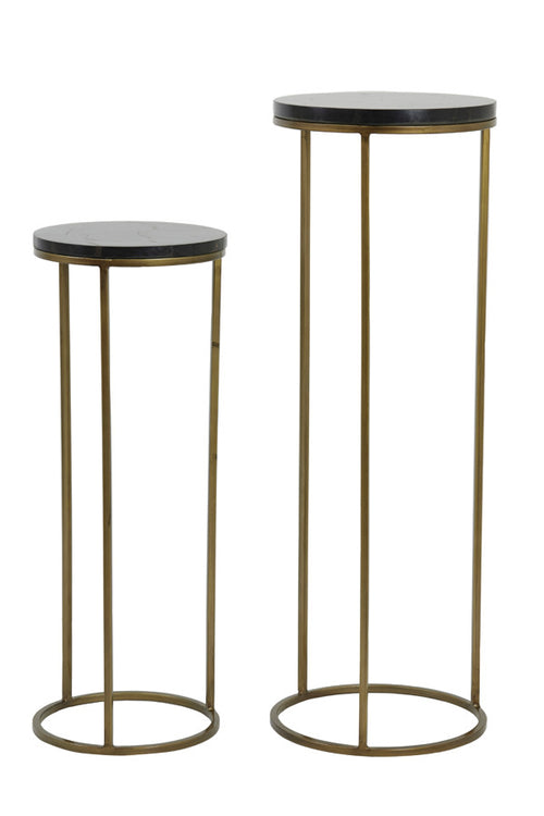 Light & Living tafel  - zwart - 35x35x100 cm