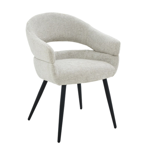 Livingfurn eetkamerstoel Megan - beige - set van 2 - 62x58x85