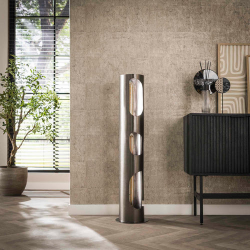 Giga Meubel Vloerlamp Organic - Zwart Metaal - 3-Lichts - 25x25x100cm