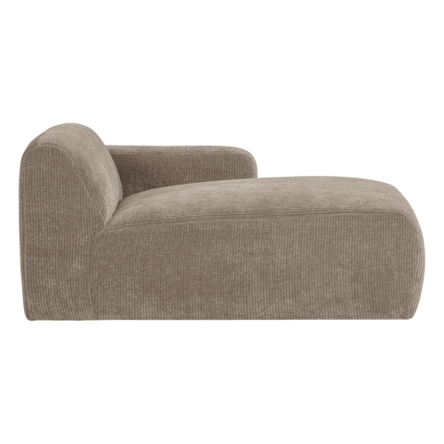 WOOOD chaise longue bank rechts Mojo Base - Rib - Donkerzand - 74x112x162