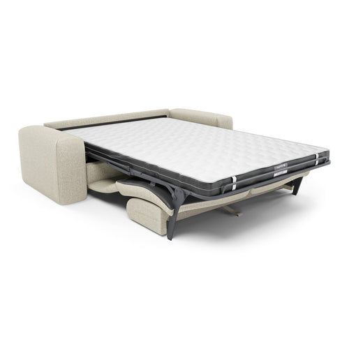 Sia Home - Express slaapbank dunlopillo 160cm MYRA - geweven stof beige 234cm