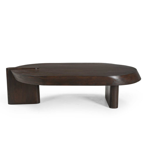 Starfurn Salontafel Rava - Rond Bruin Hout - 125x70x33cm