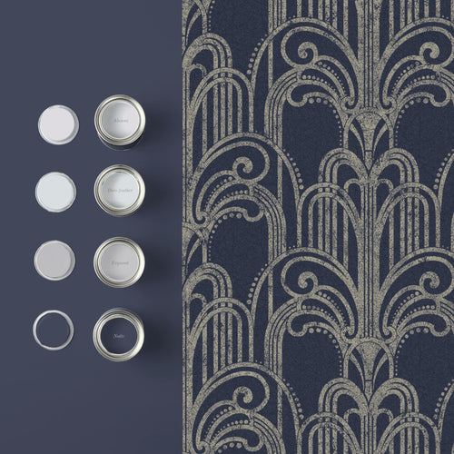 Graham & Brown Vliesbehang - Art Deco Midnight - 10mx53cm - vtwonen shop