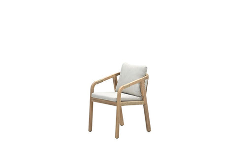Garden Impressions Santos dining fauteuil-acacia white wash-rope sand
