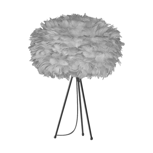 Umage Eos Medium tafellamp light grey - met tripod zwart - Ø 45 cm - vtwonen shop