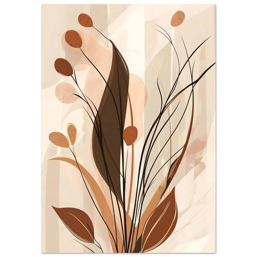 Artfulprints Poster Boho – Autumn growth   - A4 21x29.7 cm - Bruin