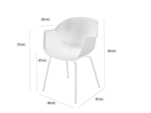 MaximaVida eetkamerstoel Cuyp XXL oudroze  buisframe poten- 2 stuks - vtwonen shop