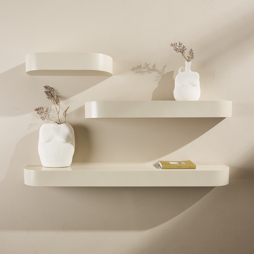 Nest living Sandy Zwevende Wandplanken Beige - Set Van 3 - vtwonen shop