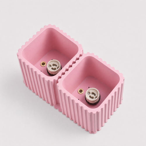 Sollux Lighting Plafondlamp RIFF 2 roze GU10 - 20,5x10x12cm