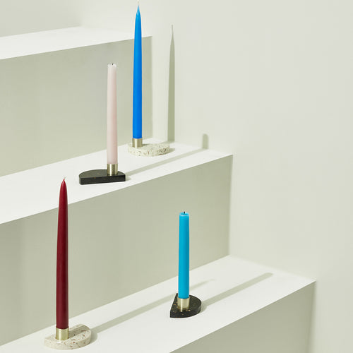 Hübsch kandelaars Crescent - ijzer/terrazzo - 10x6xh4cm - vtwonen shop