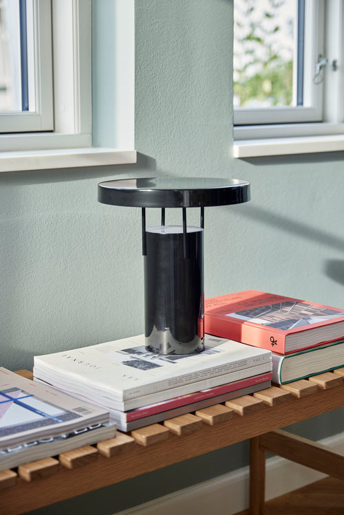 Hübsch draagbare lamp BringMe - staal - ø25xh28cm