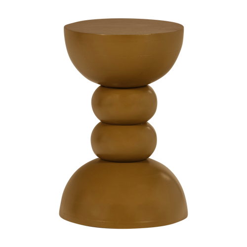 WOOOD bijzettafel Ø35 cm Miel - Mangohout - Honinggeel - 51x35x35