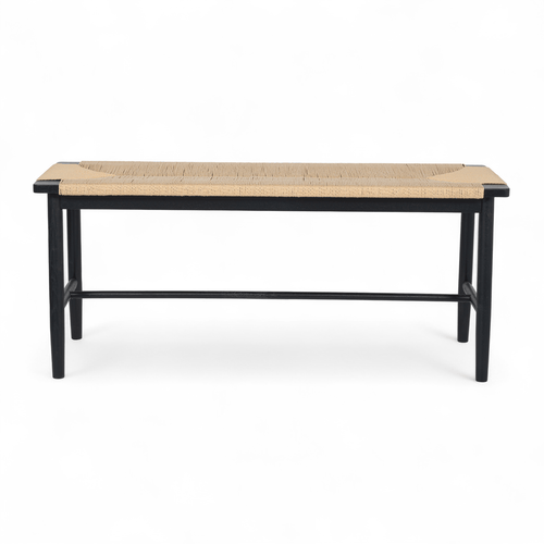 Furnhouse bankje Prime - Zwart - Papiergaren - 35x110x47