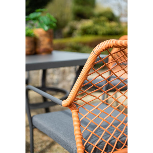 Dido dining fauteuil - carbon black - rope copper - mystic grey