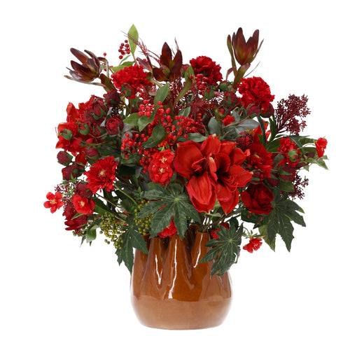 Maxifleur Kunstboeket Michelle Loulé 65cm in Tuitvaas Tulp Oker