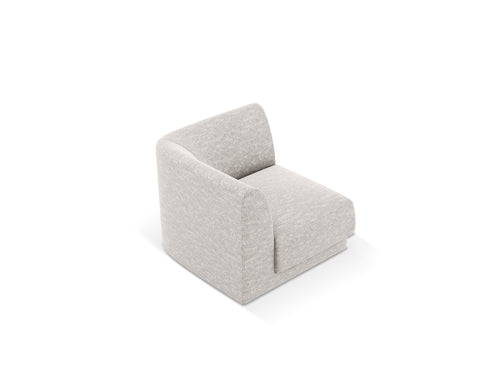 Micadoni Hoekmodule Miley chenille lichtgrijs - 90x90x70cm