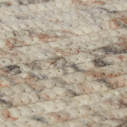 Interieur0 vloerkleed Gapo -beige/wit -gemeleerd5 -rond -wollen- 180 x 180 cm