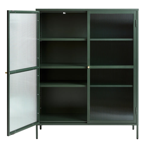 Rebellenclub Vitrinekast Omeo - 140 x 111 cm - Groen - vtwonen shop