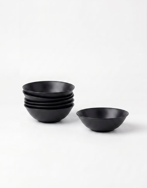 vtwonen - Kommen - Mat Zwart - 15 cm - Set van 6