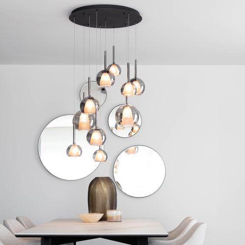 Atmooz hanglamp Saigon 10 - rookgrijs - Ø 60 x H 140 cm - G4
