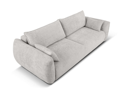Cosmopolitan Design Slaapbank met opbergdoos Matera 3-zits, chenille, lichtgrijs - 108x240x86cm