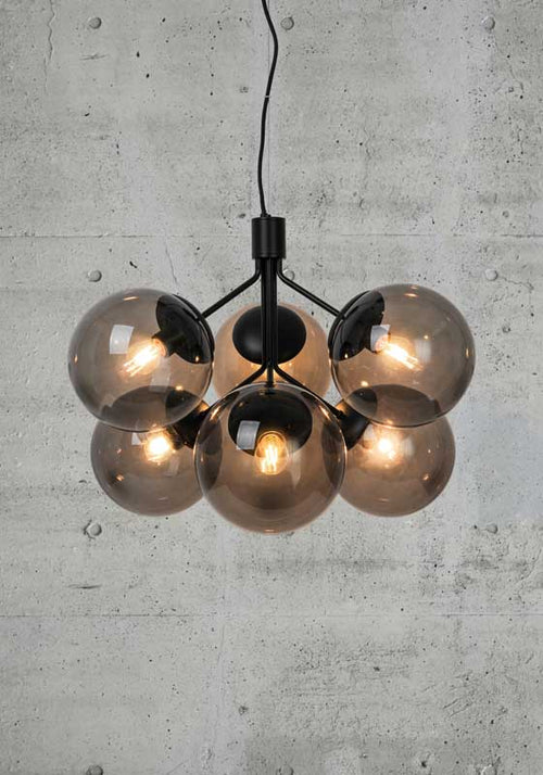 Nordlux Ivona Hanglamp - 6-lichts E27 - Zwart - vtwonen shop