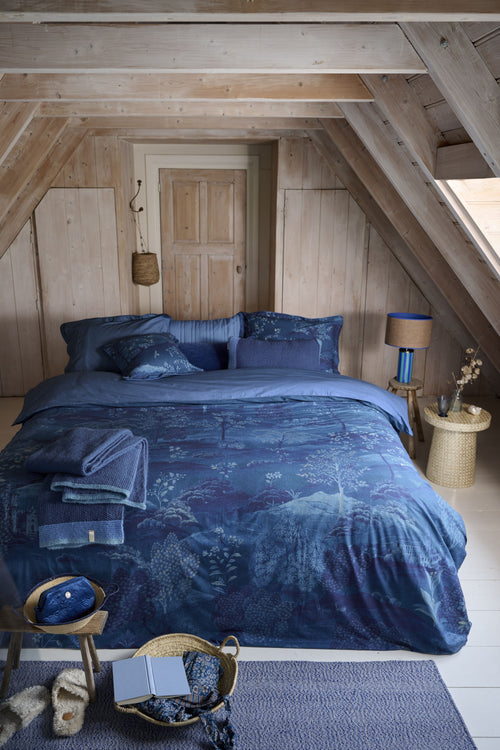 Pip Studio Dekbedovertrek Sundara Wood - 140 x 200/220 cm - Donkerblauw